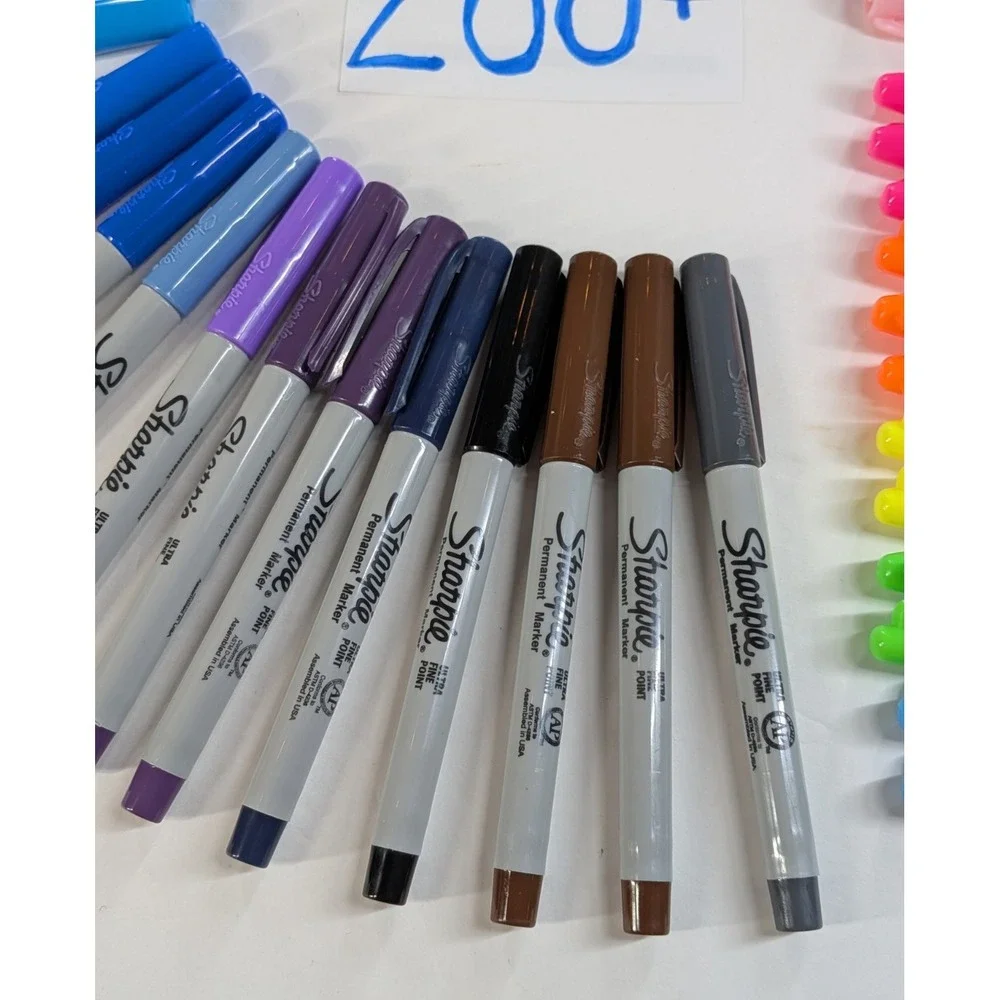 HUGE TESTED SHARPIE LOT🌈Permanent Marker Ultra&Fine Point Metallics Neon Pastel